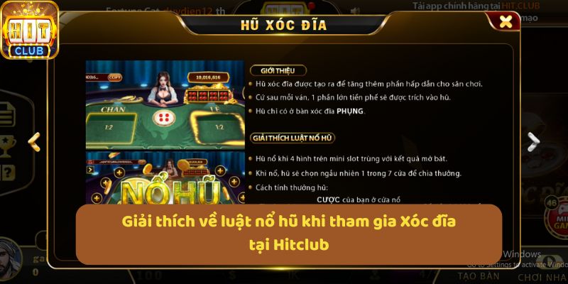 Giải thích về luật nổ hũ khi tham gia Xóc đĩa tại Hitclub